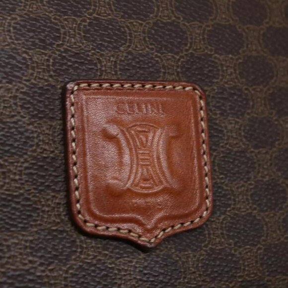 CELINE Macadam Canvas Shoulder Bag PVC Leather Brown Auth - Picture 11 of 16